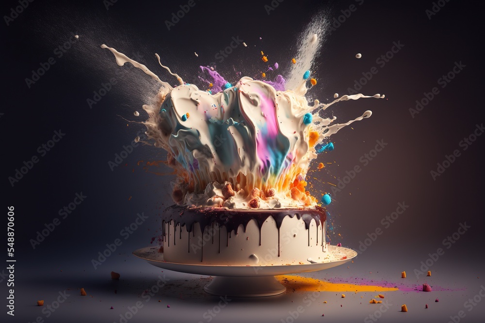 Stripey Sweet Explosion Cake – Mrslyon'scakery