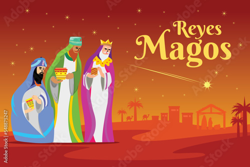 banner template design for 3 kings event on christmas day