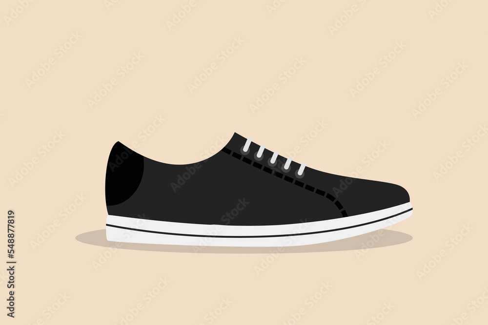 Image of a casual shoe that is often used in daily activities. continuous line, simple line, full color line Image of a casual shoe that is often used in daily activities. continuous line, simple line, full color line