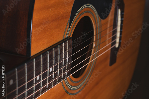 acoustic guitar close up