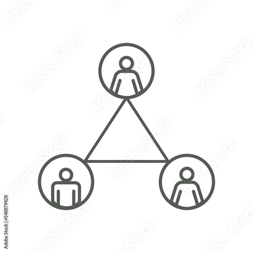 Icon Depicting Infected People Using Contact Tracing to Contain the Spread of the CoronaVirus. Contact Tracing Covid-19 concept.