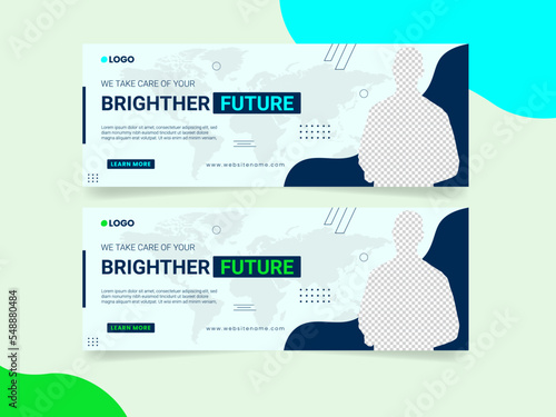 Medical health care web banner social media cover design template