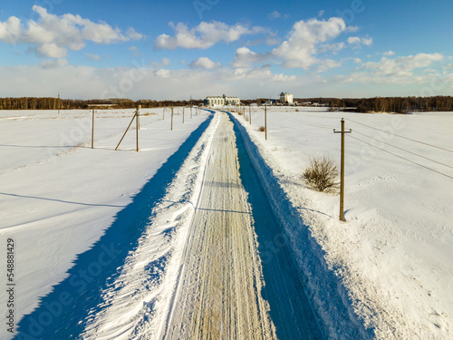 boardwalk in the snow