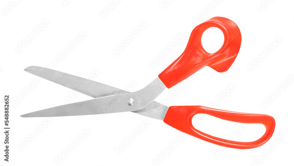 red scissors isolated on a white background red scissors isolated on a white background