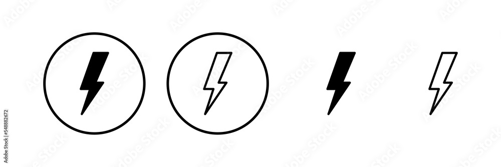 Lightning icon vector illustration. electric sign and symbol. power icon. energy sign Lightning icon vector illustration. electric sign and symbol. power icon. energy sign