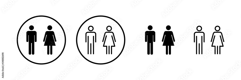 Man and woman icon vector illustration. male and female sign and symbol. Girls and boys Man and woman icon vector illustration. male and female sign and symbol. Girls and boys