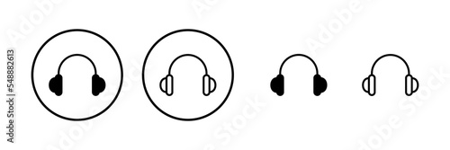 Headphone icon vector illustration. Headphone sign and symbol