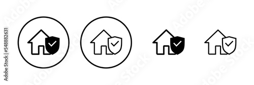 home insurance icon vector illustration. home protection sign and symbol