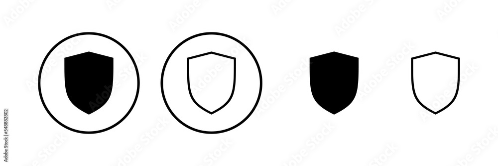 Shield icon vector illustration. Protection icon. Security sign and symbol Shield icon vector illustration. Protection icon. Security sign and symbol