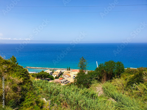 wonderful green and blue landscape of sea