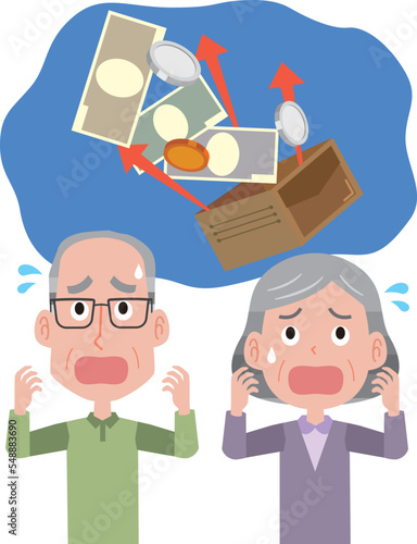 出費の多さに焦る高齢の夫婦