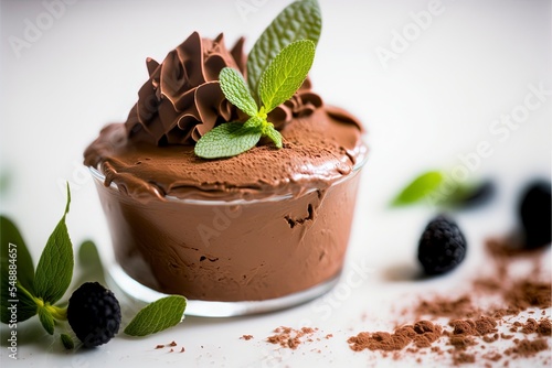 Beautiful chocolate mousse