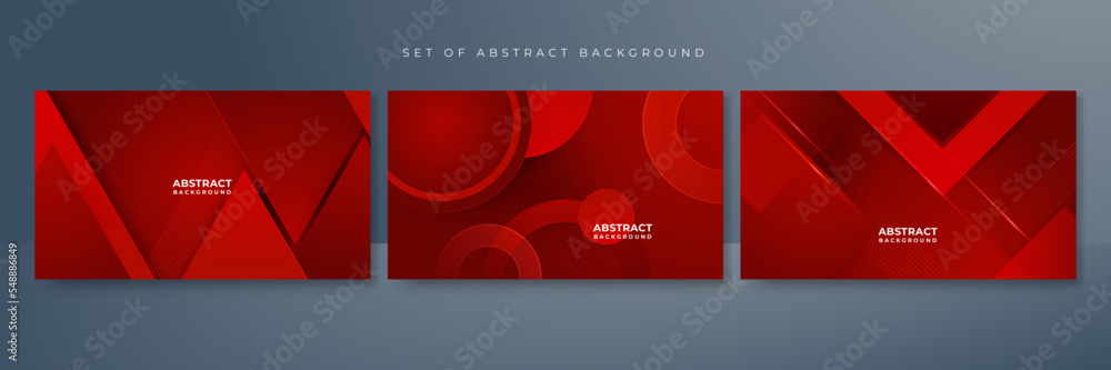 Fototapeta premium Set of red background