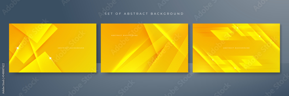 Fototapeta premium Abstract yellow and orange dynamic gradient background vector illustration