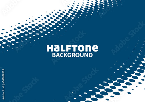 Simple saturated blue background with halftone effect. Vector pattern