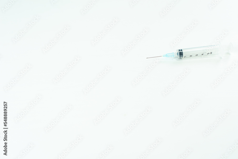 A syringe for injecting drugs into a person A syringe for injecting drugs into a person