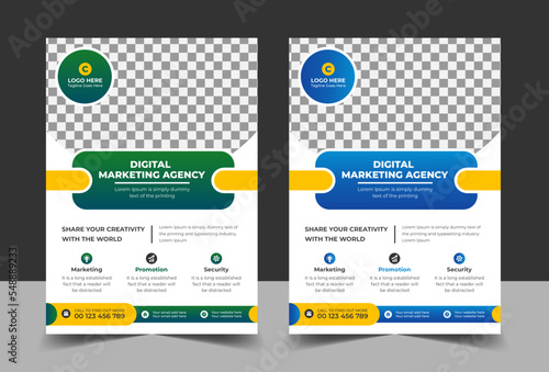 Corporate business flyer digital marketing agency template