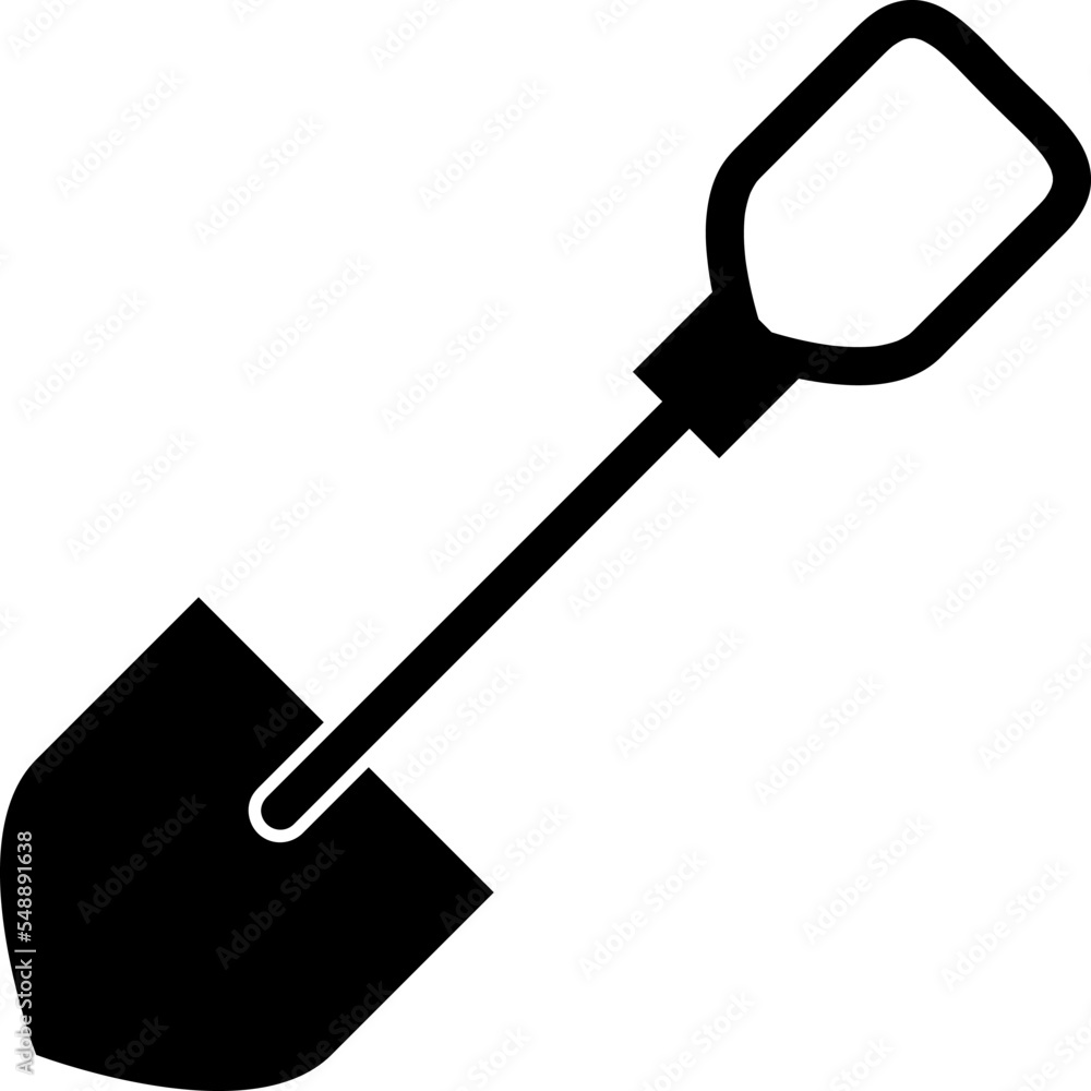 Naklejka premium shovel icon, glyph style design on white background..eps