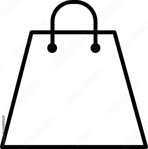 shopping bag icon line art design on white background..eps