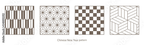 和柄モチーフのお正月デザインセット。