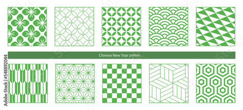 和柄モチーフのお正月デザインセット。