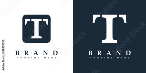 Modern Letter IT Logo, suitable for any business or identity with IT or TI initials.