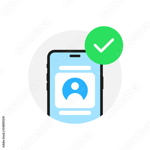 phone contact list, app access permission on smartphone concept illustration flat design vector eps10. modern graphic element for landing page, empty state ui, infographic, icon