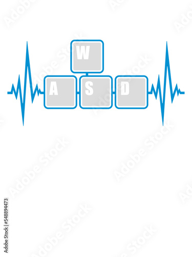 Computer WASD Tastatur Tasten 