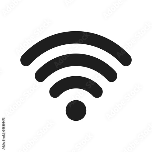 WIFI icon. Wifi sign. Simple flat logo of wifi sign on white background. Vector illustration.