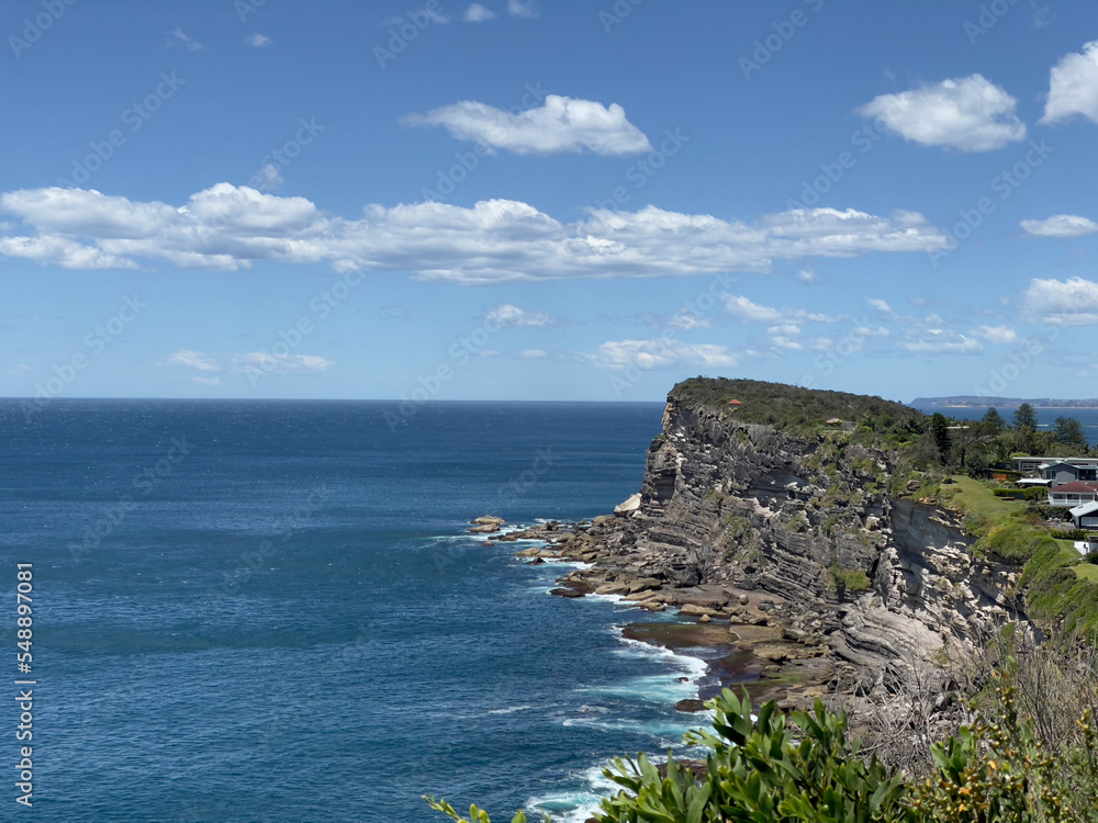 Cliff overlooking the ocean 