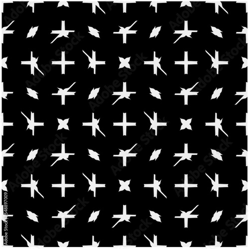 Monochrome Repeat Pattern.black and white grunge  background.Abstract halftone pattern.