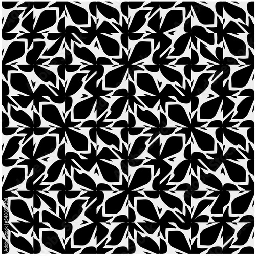 Monochrome Repeat Pattern.black and white grunge  background.Abstract halftone pattern. 