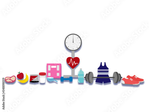 ダイエット、トレーニング、エクササイズ、運動のアイテム