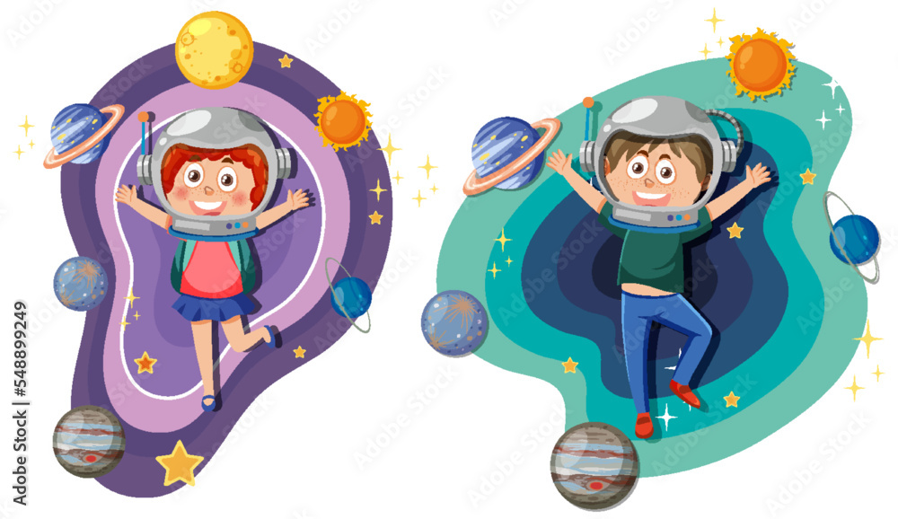 Astronomy kids cartoon characters Astronomy kids cartoon characters