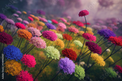 Beautiful Flowers, colorful Flowers in the garden