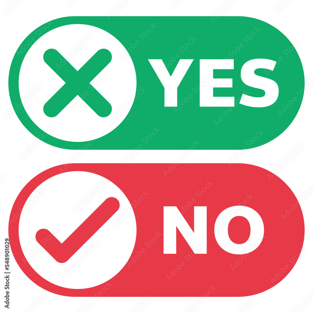 right and wrong icon, confirm and cancel sign of making agreement, positive or negative symbol right and wrong icon, confirm and cancel sign of making agreement, positive or negative symbol