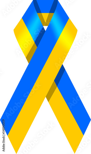 This is a ribbon in the colors of the Ukrainian flag - blue and yellow. It has become a symbol of support for Ukraine, especially after the start of a full-scale Russian invasion in 2022.