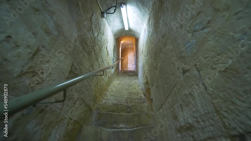 Going up the stairs on the roof of Tomb of Samuel, jerusalem, israel #013 photo