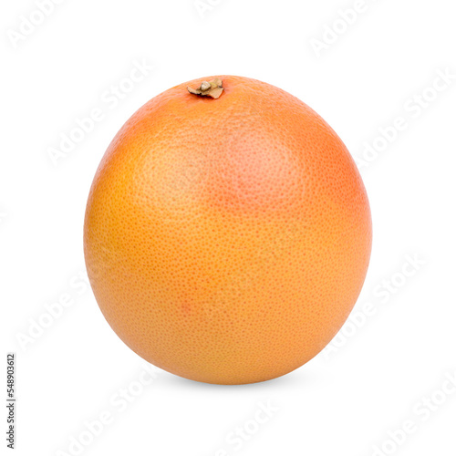 Ripe pink grapefruit citrus fruit isolated on transparent background. (.PNG)