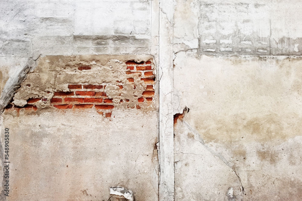 Concrete cement cracked wall texture for background Concrete cement cracked wall texture for background