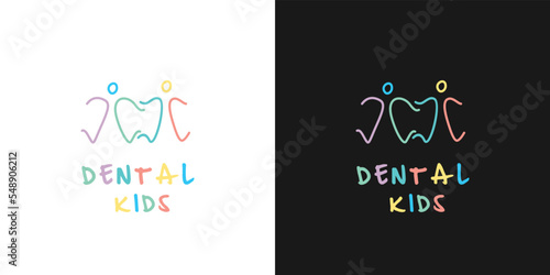 Fun and colorful kids dentist logo design