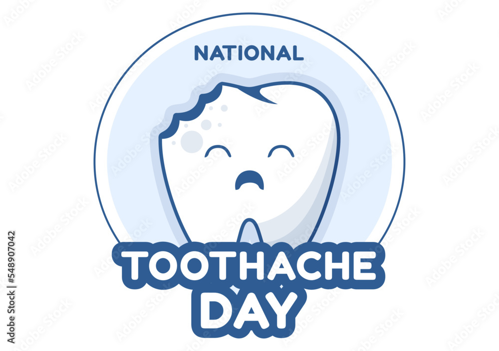 National Toothache Day on February 9 with Teeth for Dental Hygiene so as not to Cause Pain in Flat Cartoon Hand Drawn Templates Illustration National Toothache Day on February 9 with Teeth for Dental Hygiene so as not to Cause Pain in Flat Cartoon Hand Drawn Templates Illustration