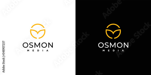 Modern and unique letter OM initials logo design