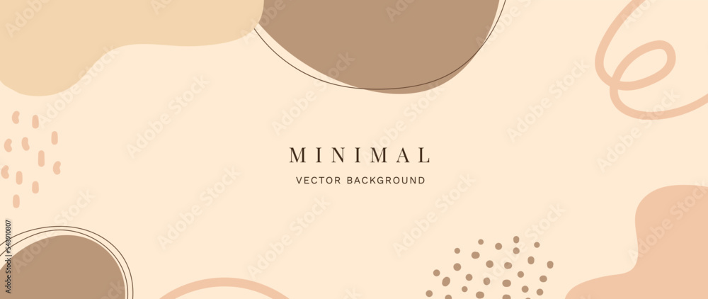 Minimal abstract background vector illustration. Soft earth tone pastel ...
