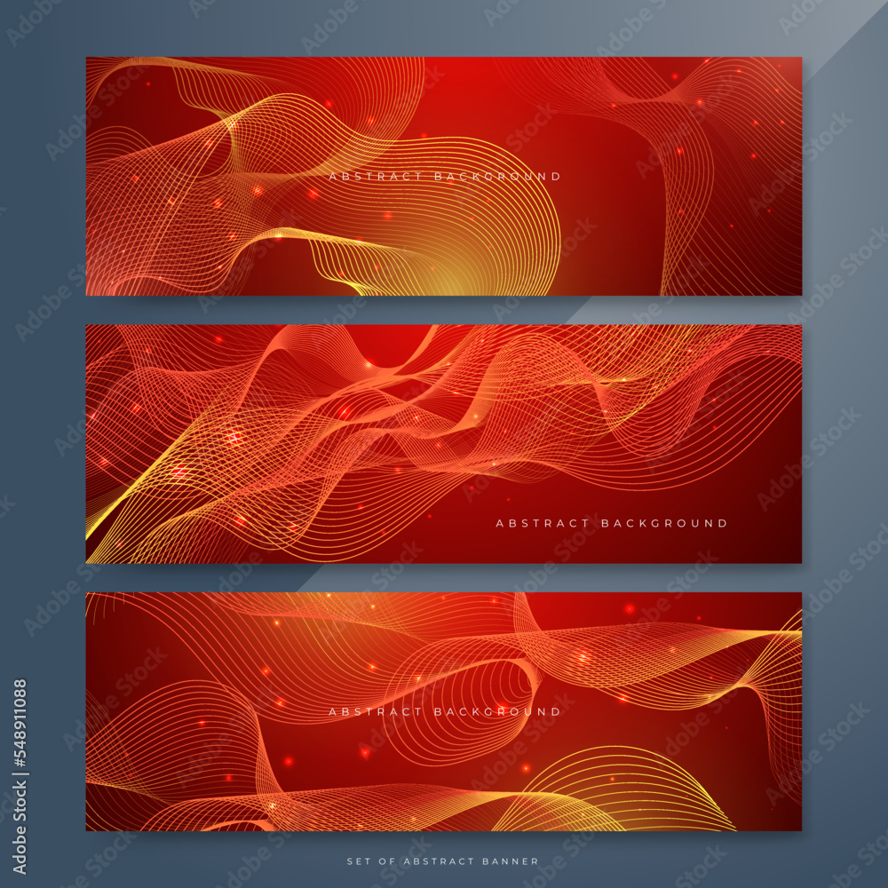 Abstract red wave curve on dark red design modern futuristic background ...