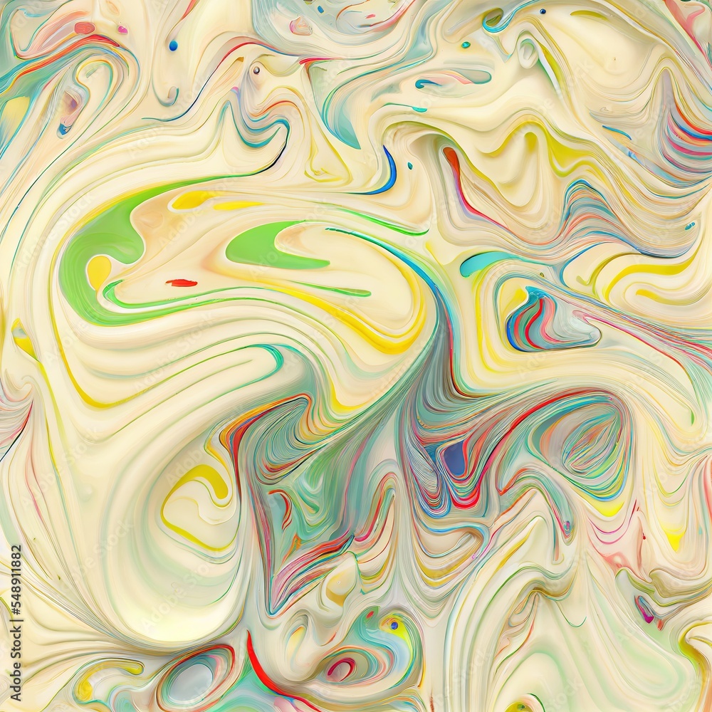 Melted ice cream rich texture generated with Artificial Intelligence Melted ice cream rich texture generated with Artificial Intelligence