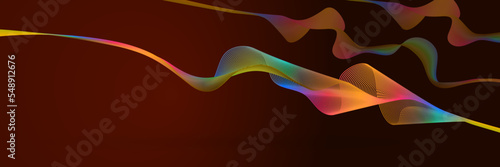 Abstract digital wave of particles. Futuristic point wave. Technology background vector. Vector illustration