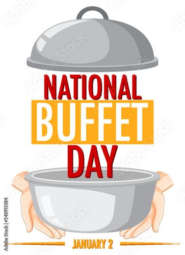 National Buffet Day Text Banner Design