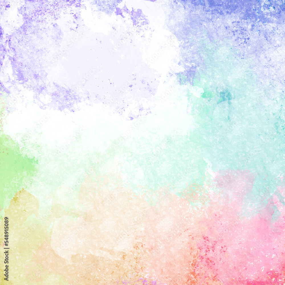 Abstract colorful grunge frame cover background template. Dry paint surface texture.
