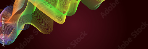 abstract wave lines on dark red background
